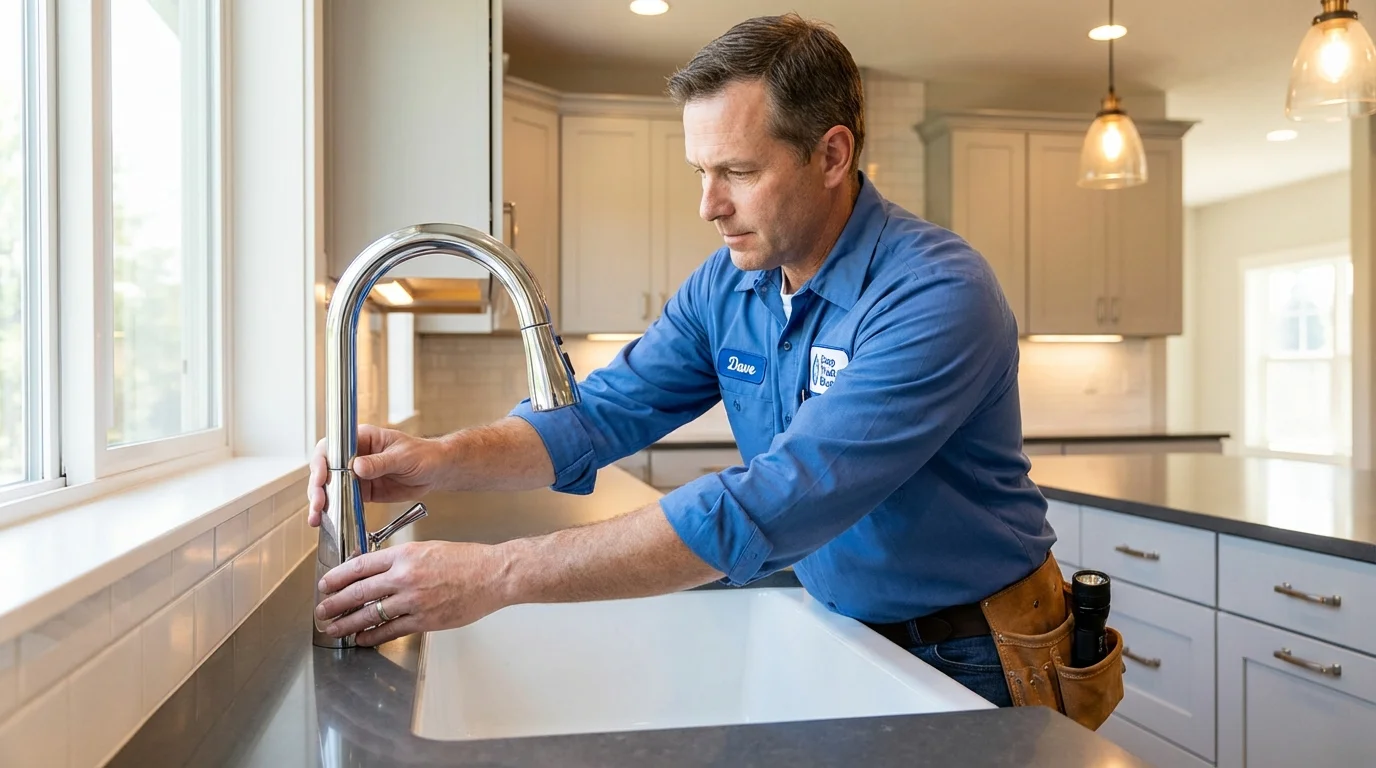 Kitchen faucet installation by Johns Plumbing LLC in Pelham